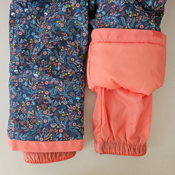 Roxy Toddler Snowsuit Paradise Jumpsuit Grow Technology Fur Collar Blue Pink 2T - Picture 14 of 16